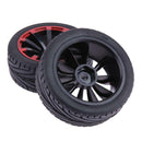 4pcs Flat Running Tyre Rubber Wheel RC Car Part Fit for 1/10 HSP HPI Redcat