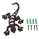 Creative Gifts Iron Gecko Hanger Hook Decoration Garden Yard Lawn Wall Art