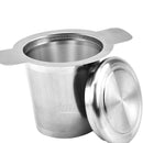 Tea Strainer Mugs Herb Steeping Tea Infuser Filters With Lid Double Handles
