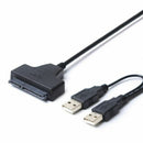 USB 2.0 to SATA 7+15 Pin Adapter Cable 22Pin For 2.5in HDD Hard Disk Drive