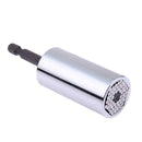 2Pcs 7-19mm Gator Grip Universal Socket Wrench w/Power Drill Adapter Tool