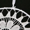White Handmade Lace Dream Catcher Feather Bead Hanging Decor Ornament
