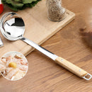 2x Chinese Soup Spoon Ladle Scoop Wok Spatula Household Heat Resistant Cookware