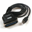 1PC USB to 1284 DB25 36-Pin Parallel Printer Female Adapter Cable Cord Tool bs