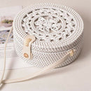 Bali Round Rattan Crossbody Bag For Women Handmade Women Hollow Rattan Hand