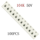 100pcs 50V 0.1UF Capacitor Ceramic LOW ESR Chip X7R SMD0805 (pack of 100)