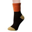 5 Pairs Women Rabbit Wool Socks Splicing Color Winter Thick Mid-calf Socks