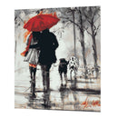 DIY Painting By Numbers Kit Frameless Paint Canvas Picture Walk In the Rain