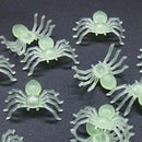 50pcs 2x1.4cm Plastic Black Spider Halloween Decoration Festival Supplies F Q4G9