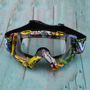 Motocross Snowmobile Snowboard Goggles UV Protector Eyewear Clear Plastic Clear