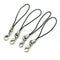 100pcs Black Mobile Cell Phone Charm Nylon Lanyard Cords With Lobster Clasps New