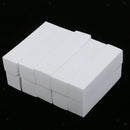 Lots 20 Nail Pedicure Filing Buffer Block UV Gel Nails Files Foam White+Pink