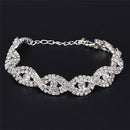 Elegant Deluxe Austrian Crystal Bracelet Women Infinity Rhinestone Bangle  FE Gw