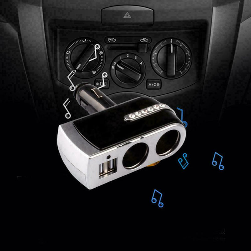Dual USB 2 Way Car Cigarette Lighter Socket Splitter Charger Adapter New DC U0F9