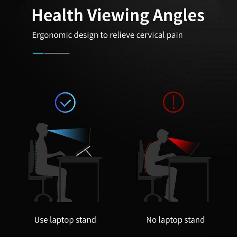 1* Portable Laptop Stand Aluminum Foldable Holder 4 Levels Height Stand Cooling