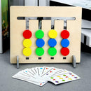 Wooden Four-Color Fruit Logic Game Children Kids Early Educational Toys Set