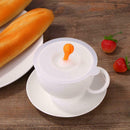 Silicone Cup Cover Cute Small Bean Sprout Heat Resistant Cups Lid (Orange) A