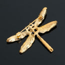Colorful Women Dragonfly Crystal Drip Brooch Enamel Insect Lapel Pin (Blue)