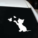 Cat Butterfly Car Vinyl Stickers Decorative Decals Auto Styling Accessory