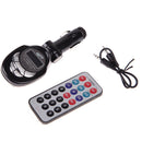 New TF SD MMC USB Multifuntional Car FM Transmitter with Remote Control A