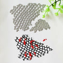 2pcs Fishing Net Metal Cutting Dies For DIY Scrapbooking Album Paper Cards OZ