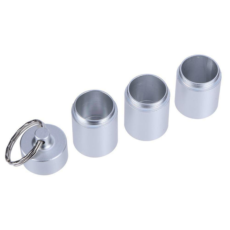 Outdoor Pill Storage Aluminium Box Keychain Metal Waterproof Box Container Case