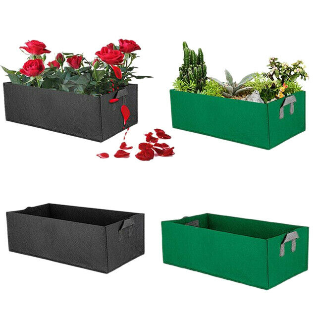 Square Garden Growing Bags Planter Bag Plant Tub Container With Handles For