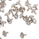 50x Crystal Rivets Studs Buttons for Bracelet Bag Leather Craft 7mm