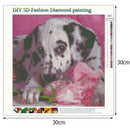 Dog Flower 5D Full Drill Diamond Painting DIY Craft Needlework Cross Stitch