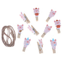 10pcs pig Wooden Clip Wedding Wood Clip Cute Photo Wall ClipWY BX