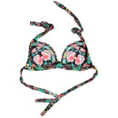 Women's Halter Geometric Print High Waisted Swimsuit Bathing Suits Bikini,  X8S4
