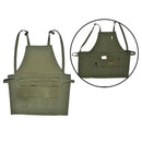 Chef Apron Canvas Shoulder Straps Adjustable Apron with Pockets, Carpenter