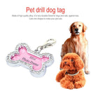 Pets ID Tag Name Address Pendants DIY Dog Puppy Anti-Lost Card (Bone Shape)
