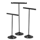 3x Earring T Shape Stand, Black Metal Earring Display T Bar Earring Holder 02