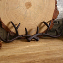 Cast Iron Antler Wall Hook Hanger Home Decoration Elk Coat Hat Scarf Rack BlD7N2