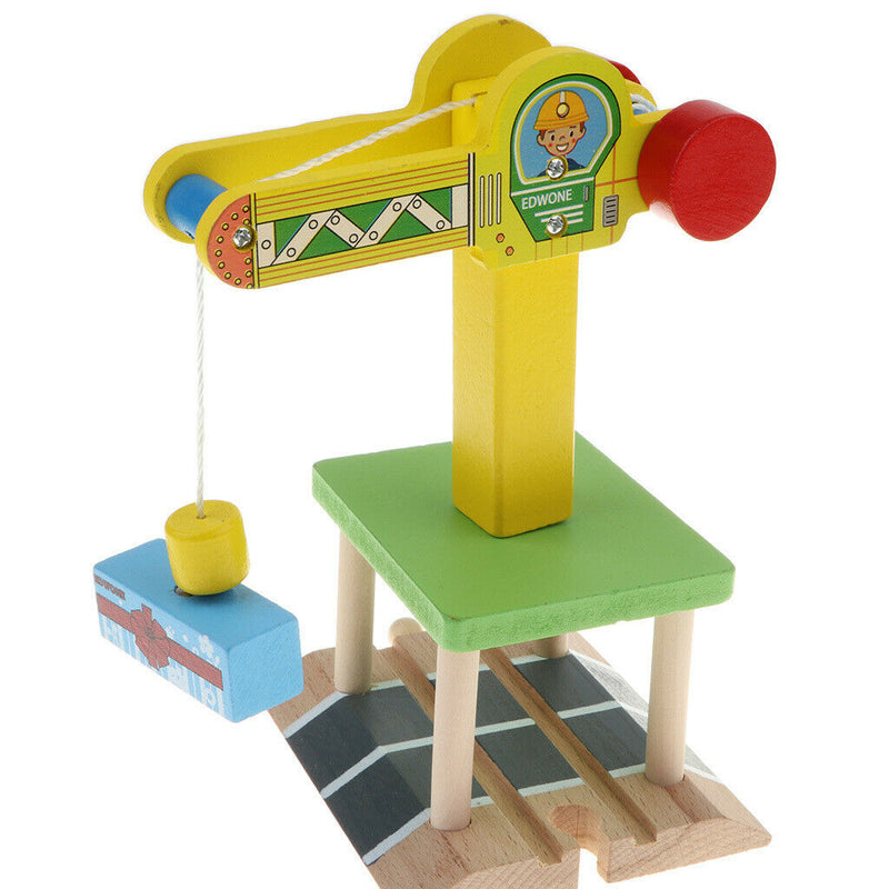 Preschool Train Puzzles, Wooden Train Track Accessories, Track Crane Freight Car