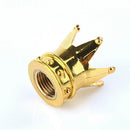 4x Car Bicycle Motorcycle Golden Crown Tyre Tire Wheel Stem Air Valves Cap Cool