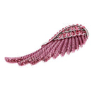 2Pcs Crystal Rhinesotne Large Angel Wing Pendant Lady Necklace Chain Gifts