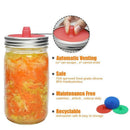 6 Waterless Airlock Fermenting Lids for Wide Mouth Mason Jar, Food-Grade Si V6Z4