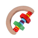 4pcs Wooden Hand Ring Bell Baby Kid Bed Rattles Musical Education Gift Toys