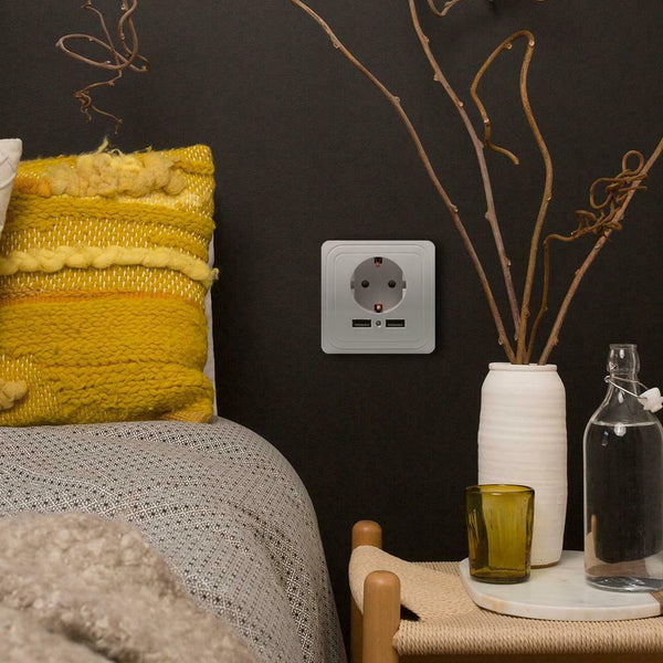 10A Charging Panel Household USB Port Wall Socket EU Plug Electric Socket #gib