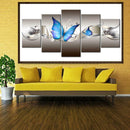 Blue Butterfly 5D DIY Full Drill Diamond Painting Needlework Kit Home Decor