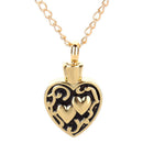 Stainless Steel Heart Urn Pendant Cremation Ashes Memory NecklaceBX