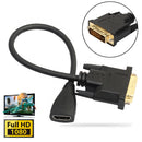 DVI-D 24+1 Pin Male to HDMI Female Adapter Converter Cable for HDTV 1080P