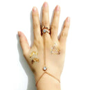 Accessories Festival Jewelry Geometric Rhinestone Finger Siamese Women Bracelet