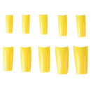 500pcs French Tips False Nail Half Cover Acrylic Gel Nail Art Tool (Yellow) A