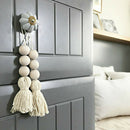 2Pcs Tassle Farmhouse Beads Natural Wood Bead Garland Rustic Wedding Ornament Gw