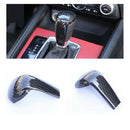 Carbon Fiber Car Gear Shift Knob Control Panel Gear Head Frame Cover Trim S I2A7