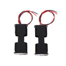 2 pcs black plastic battery holder case w wired for 2 x AA batteries ME