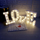 White Large Plastic Marquee Freestanding Alphabet LED Light UP Letters E